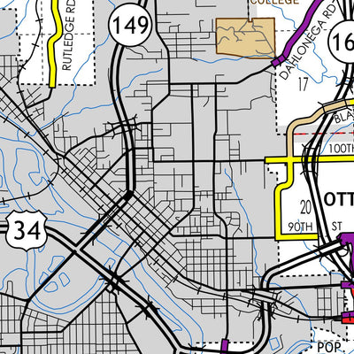 Iowa Department of Transportation Wapello County, Iowa digital map