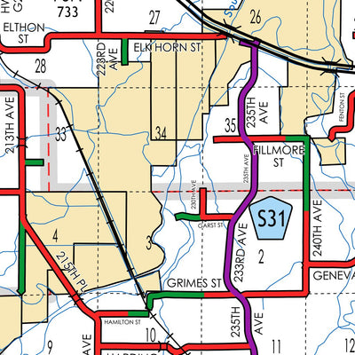 Iowa Department of Transportation Warren County, Iowa digital map