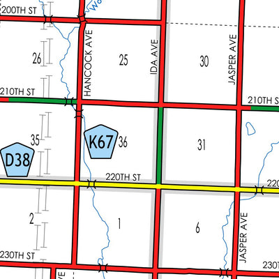 Iowa Department of Transportation Woodbury County, Iowa digital map
