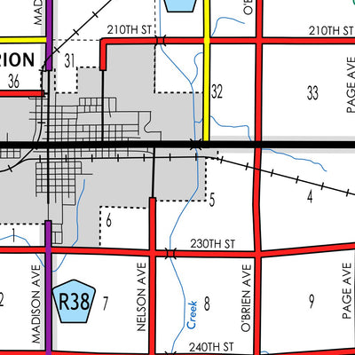Iowa Department of Transportation Wright County, Iowa digital map