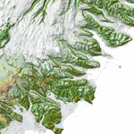 Ískort.is Ískort 2022 - 1:50.000 - Snjóflóð - Austfirðir - Suður digital map