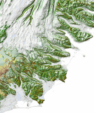 Ískort.is Ískort 2022 - 1:50.000 - Snjóflóð - Austfirðir - Suður digital map