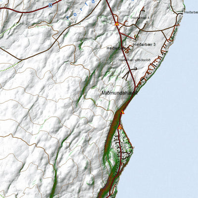 Ískort.is Ískort 2022 - 1:50.000 - Snjóflóð - Suðvesturhorn digital map