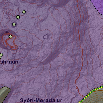 Ískort.is Ískort 2023 - Eldgos Litli Hrútur digital map