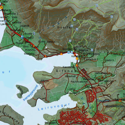Ískort.is Ískort 2024 - 1:100.000 - Suðvesturhorn digital map