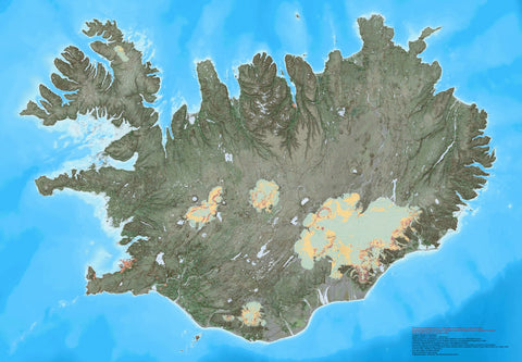 Ískort.is Ískort 2024 - 1:250.000 digital map