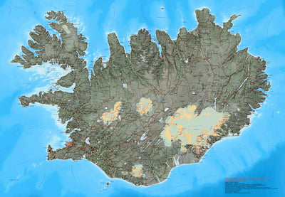 Ískort.is Ískort 2024 - 1:750.000 digital map