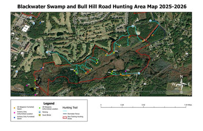 Fort Lee - Blackwater Swamp and Bull Hill Hunting Map 2025-2026 Preview 1