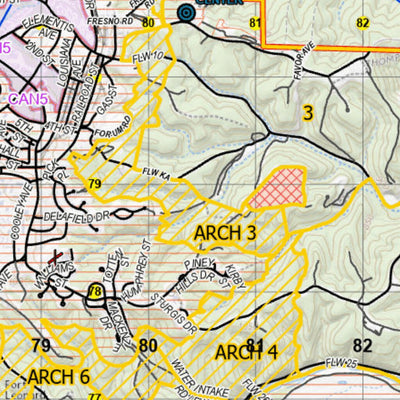 Fort Leonard Wood Hunting and Fishing-Aerial View with Contours Preview 3