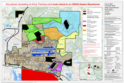 iSportsman Fort Wainwright Main Post Training Area Fall 2023 Hunting digital map