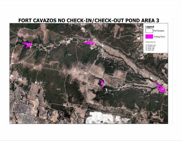 Fort Cavazos Pond Area 3 Map by iSportsman | Avenza Maps