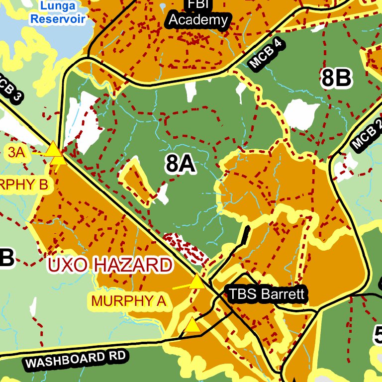 Mapa Quantico Quantico MCB Hunting Map by iSportsman | Avenza Maps