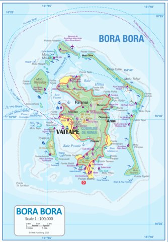 Bora Bora (Tahiti) 1:100,000 - ITMB Preview 1