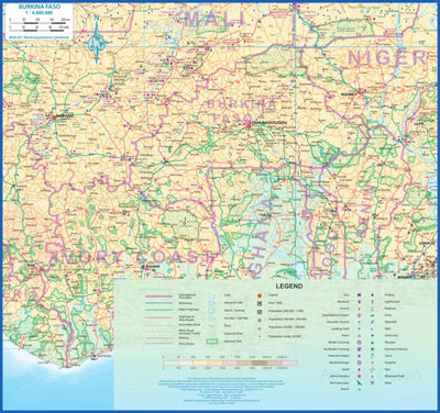 ITMB Publishing Ltd. Burkina Faso 1:4,800,000 (ITMB) digital map