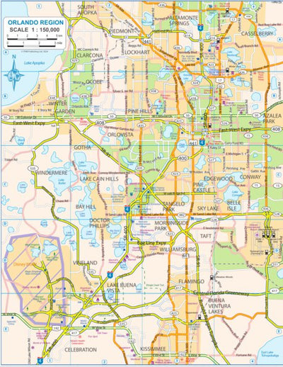 ITMB Publishing Ltd. Orlando Region (Florida) 1:150,000 - ITMB digital map
