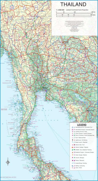 ITMB Publishing Ltd. Thailand 1: 4,000,000 - ITMB digital map
