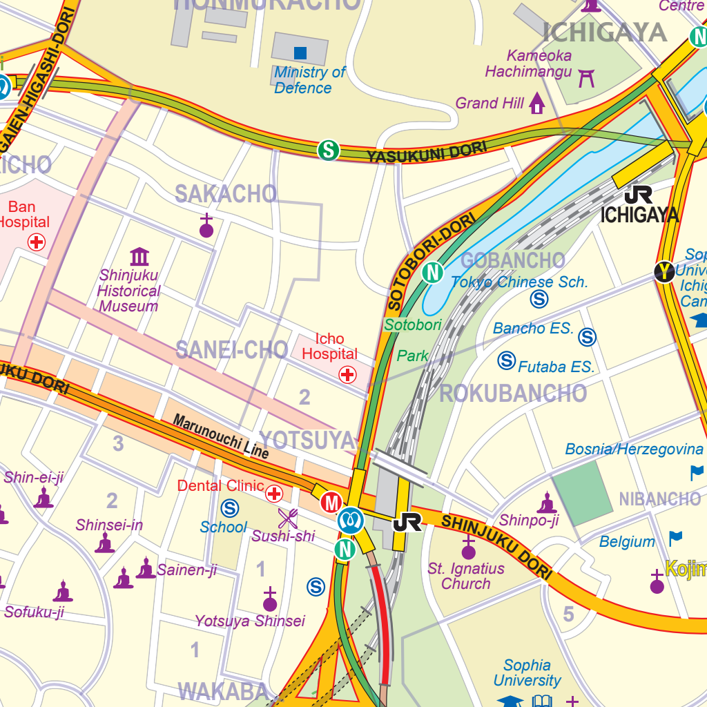 Tokyo City (Japan) 1:14,000 - ITMB Map by ITMB Publishing Ltd