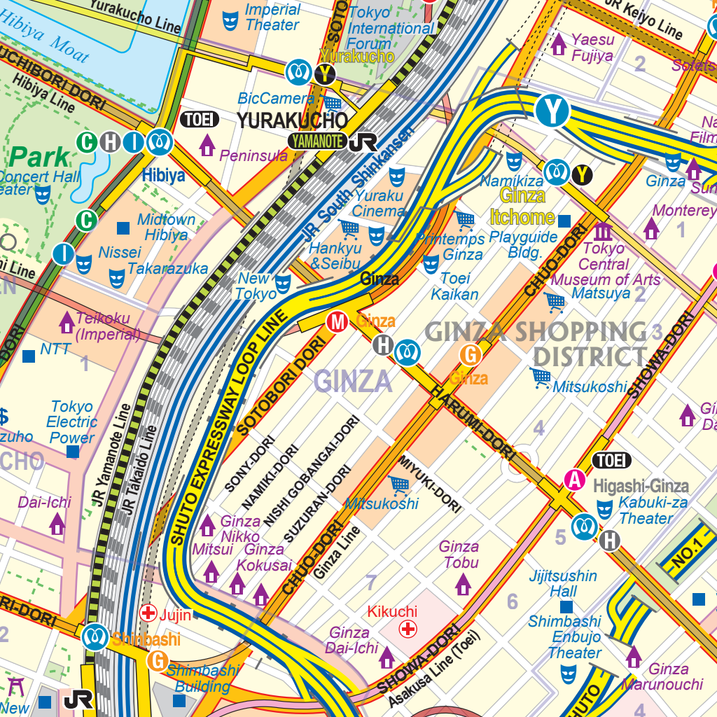 Tokyo City (Japan) 1:14,000 - ITMB Map by ITMB Publishing Ltd. | Avenza ...