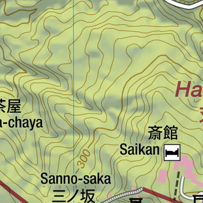 Japanwilds.org Haguro-san 羽黒山 Hiking Map (Tohoku, Japan) 1:15,000 digital map