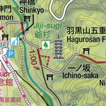 Japanwilds.org Haguro-san 羽黒山 Hiking Map (Tohoku, Japan) 1:15,000 digital map