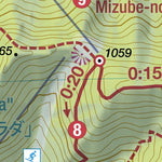 Japanwilds.org Hirao Fuji 平尾富士 Hiking Map (Chubu, Japan) 1:10,000 digital map