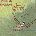 Japanwilds.org Kaimon-dake 開聞岳 Hiking Map (Kyushu, Japan) 1:25,000 digital map