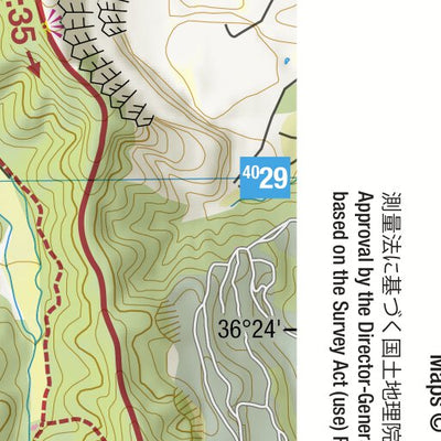 Japanwilds.org Ogodo Alps 大郷戸アルプス and Tomiya-san 富谷山 Hiking Map (Kanto, Japan) 1:25,000 digital map