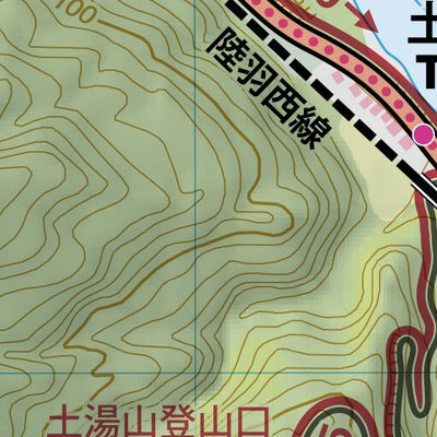 Japanwilds.org Tsuchiyu-yama 土湯山 Hiking Map (Tohoku, Japan) 1:15,000 digital map