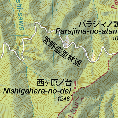 Imakura-yama 今倉山 Hiking Map (Chubu, Japan) 1:25,000 Preview 3