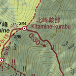 Migita-ga-dake 右田ヶ岳 Hiking Map (Chugoku, Japan) 1:10,000 Preview 2