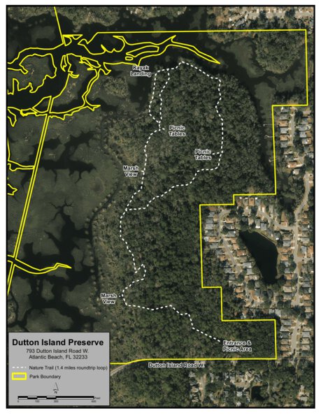 Dutton Island Preserve Map by JaxParks | Avenza Maps