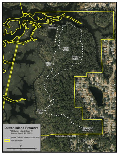 JaxParks Dutton Island Preserve digital map