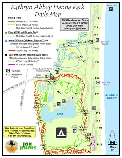JaxParks Kathryn Abbey Hanna Park digital map