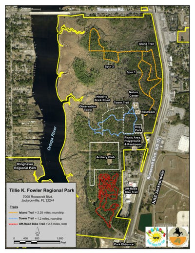 JaxParks Tillie Fowler Regional Park digital map