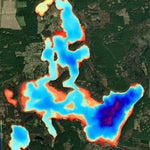 Навігація Рибалки Jezioro Niesłysz. Mapa głębokości digital map