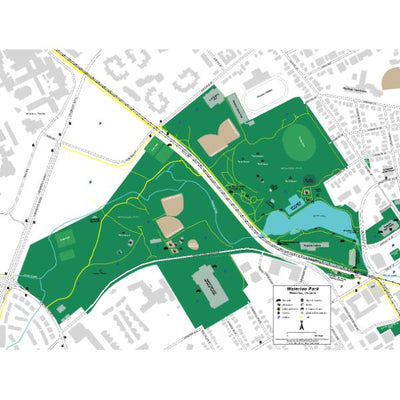 Julie Witmer Custom Map Design Waterloo Park, Waterloo, Ontario digital map