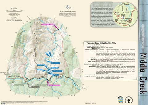 Middle Creek - Whitewater Kayaking Map Preview 1