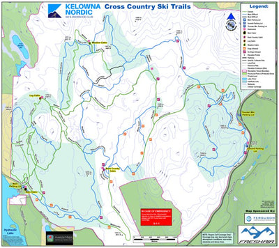 Kelowna Nordic Ski and Snowshoe Club Kelowna Nordic Cross Country Ski Trails 22/23 digital map