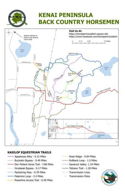 Kenai Peninsula Back Country Horsemen of Alaska Kasilof Equestrian Trail digital map