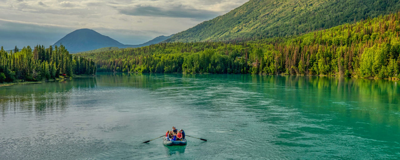 Kenai River on the Kenai Peninsula, Alaska, in the summer