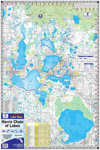 Kingfisher Maps, Inc. 330 Harris Chain of Lakes digital map