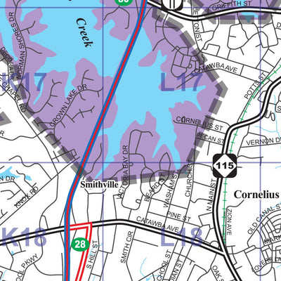 Kingfisher Maps, Inc. Lake Norman Clearing Map digital map
