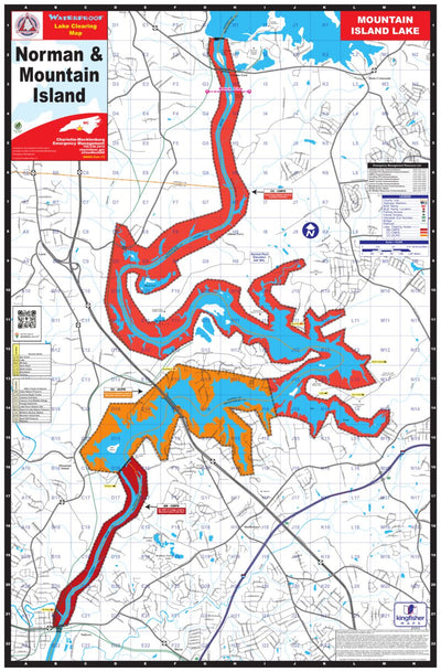 Kingfisher Maps, Inc. Mountain Island Lake Clearing Map digital map