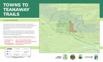 Kittitas County Parks and Recreation Division 1 Roslyn / Towns to Teanaway Trail System digital map