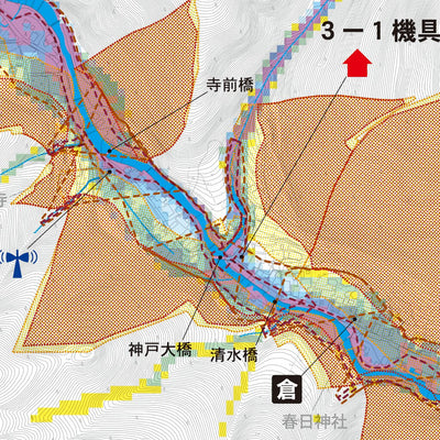 Kokudochizu CO.LTD. 檜原村土砂災害・洪水ハザードマップ　中里・白倉・大沢・神戸地区 digital map