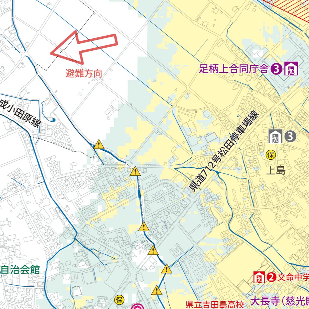開成町洪水ハザードマップ Map by Kokudochizu CO.LTD. | Avenza Maps