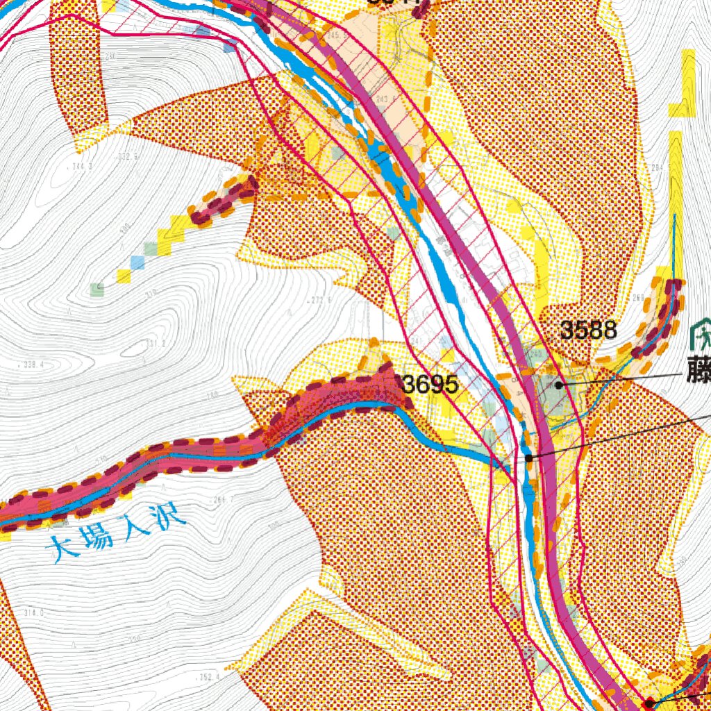 日の出町土砂災害・洪水ハザードマップ 大久野地区 Map by Kokudochizu 