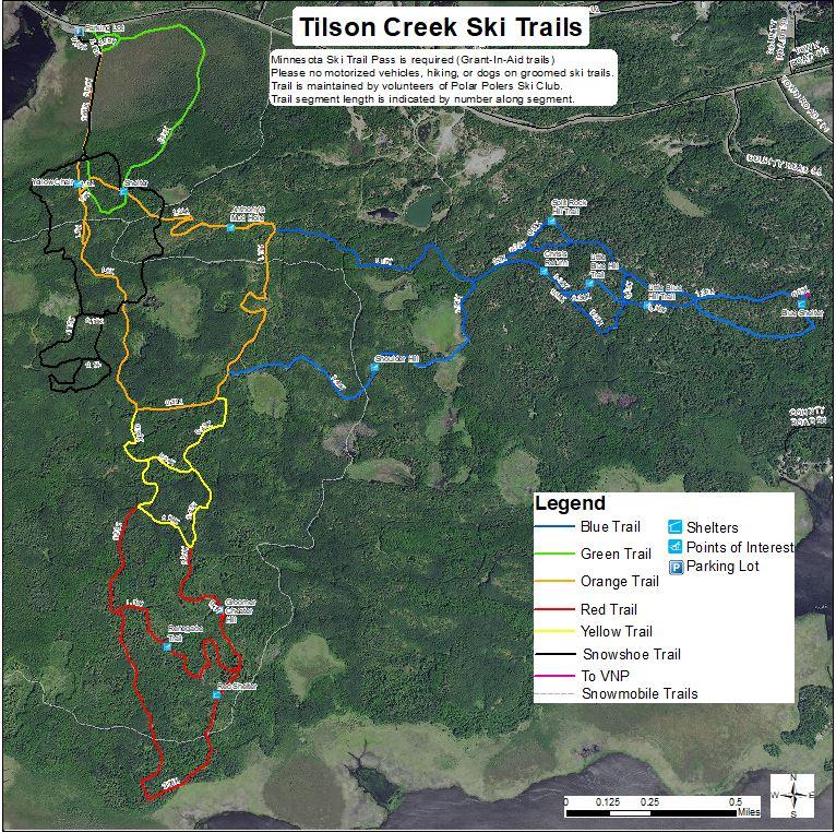 Tilson Ski Trail 2024 Map by Koochiching County Land & Forestry ...