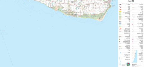 Kortforsyningen Aakirkeby 2 (1:50,000 scale) digital map