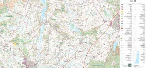 Kortforsyningen Aars (1:50,000 scale) digital map